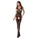 Бодистокинг Passion BS062 black, комбинезон, имитация чулок