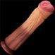 Фалоімітатор - Dual-Layered Silicone Cock 12" Brown, Коричневий