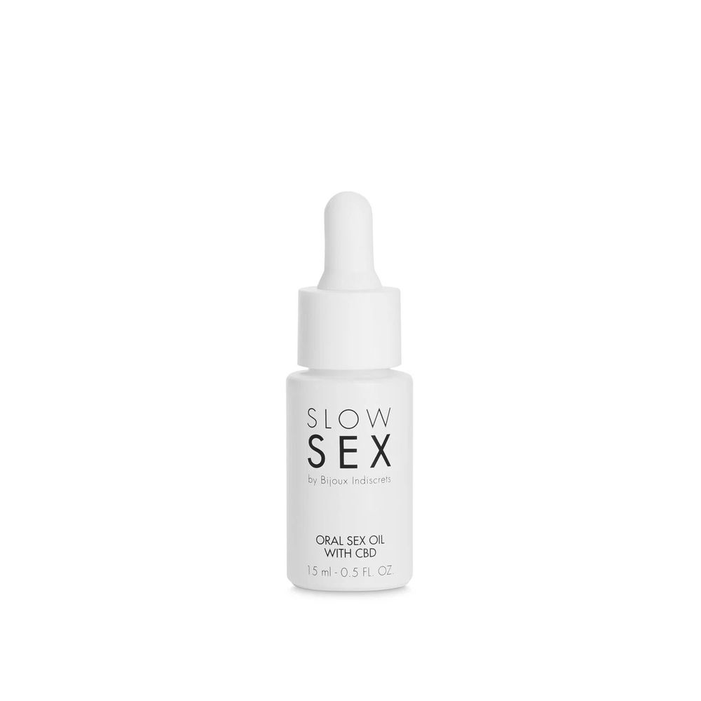 Масажне масло Bijoux Indiscrets Slow Sex Oral Sex Oil With CBD, 15 мл