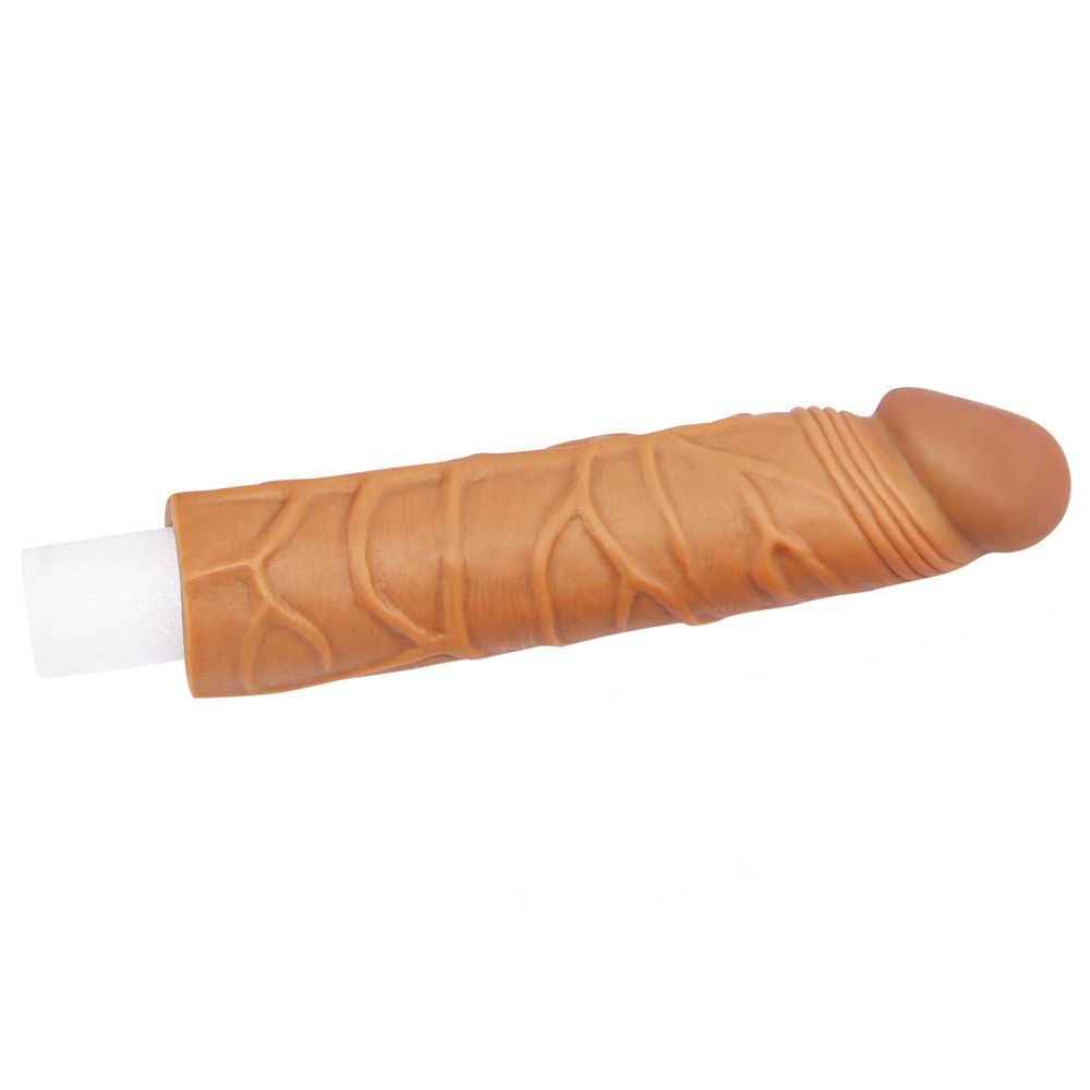 Насадка на пенис Pleasure X-Tender Penis Sleeve Brown Add 1"