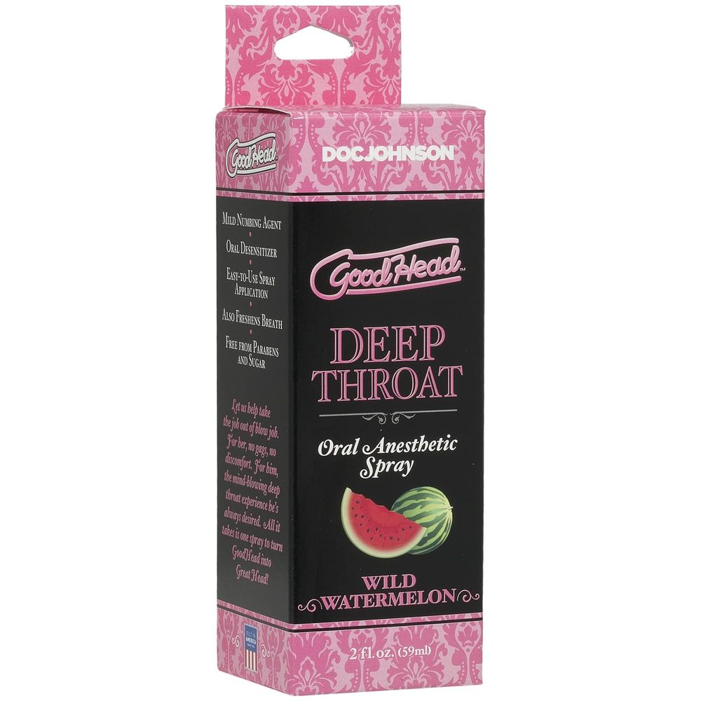 Спрей для мінету Doc Johnson GoodHead DeepThroat Spray – Watermelon 59 мл для глибокого мінету