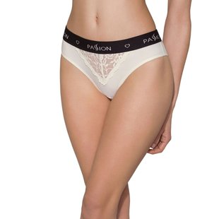 Трусики с широкой резинкой и кружевом Passion PS001 PANTIES ecru, size S