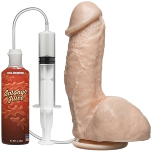 Кінчаючий фалоімітатор Doc Johnson Amazing Squirting Realistic Cock, ПВХ, діаметр 5,1см