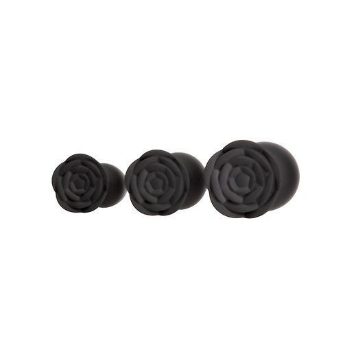 Анальная пробка Roses Til' Dawn Silicone Anal Plug Small, черная, Черный