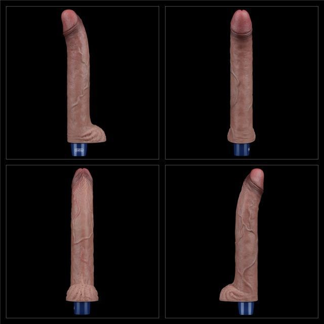 Вібратор Lovetoy Real Softee 11 Platinum Silicone, коричневий, Коричневий