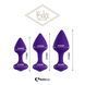 Набор силиконовых анальных пробок FeelzToys - Bibi Butt Plug Set 3 pcs Purple, Фиолетовый