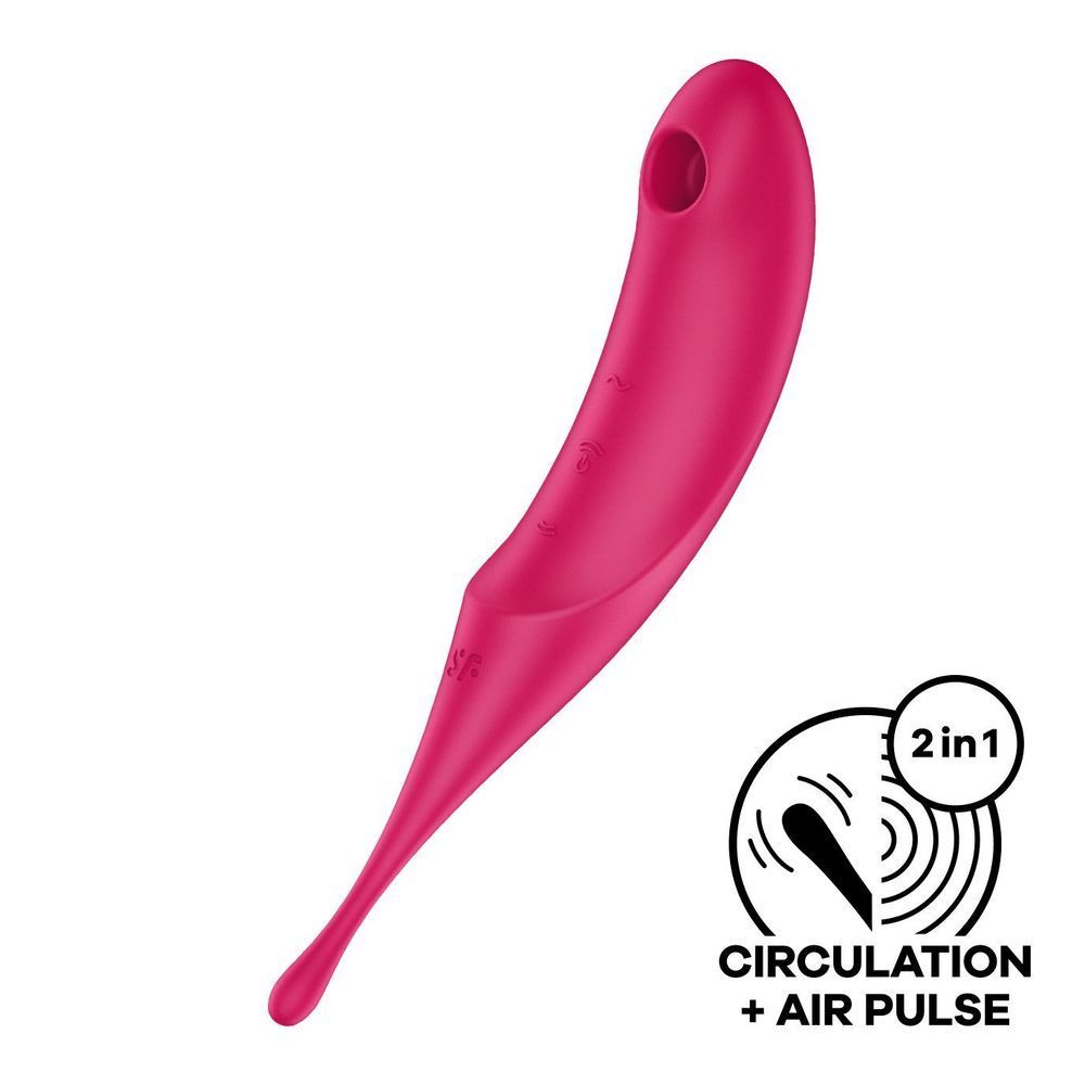 Вібратор для клітора із вакуумною стимуляцією Satisfyer Twirling Pro Red, Червоний