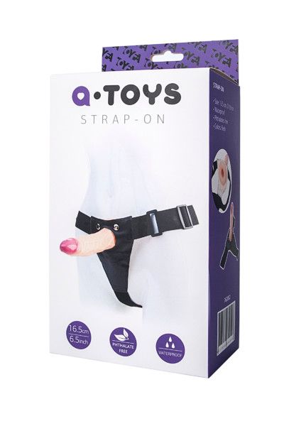 Страпон-насадка на кріпленні Toyfa A-Toys, PVC, тілесний, 18 см