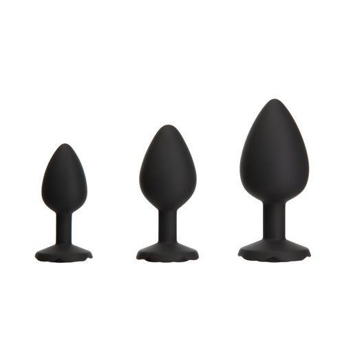 Анальная пробка Roses Til' Dawn Silicone Anal Plug Medium, черная, Черный