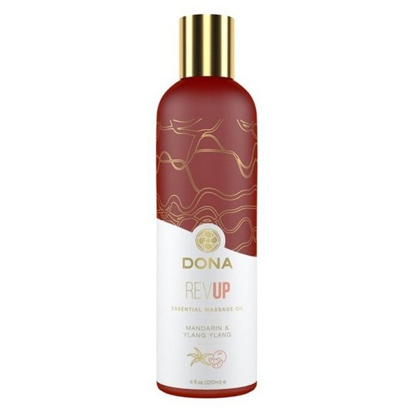Натуральное массажное масло DONA Rev Up - Mandarin & Ylang YIang (120 мл) с эфирными маслами