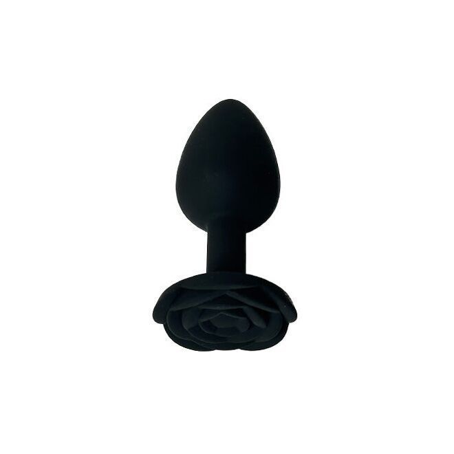 Анальная пробка Roses Til' Dawn Silicone Anal Plug Medium, черная, Черный