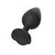 Анальная пробка Roses Til' Dawn Silicone Anal Plug Medium, черная, Черный
