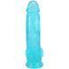 Фаллоимитатор Doc Johnson Crystal Jellies - 8 Inch Realistic Cock with Balls- Teal, Голубой