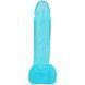 Фаллоимитатор Doc Johnson Crystal Jellies - 8 Inch Realistic Cock with Balls- Teal, Голубой