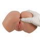 Искусственная вагина и анус с вибрацией Crazy Bull Haile, Светло-коричневый