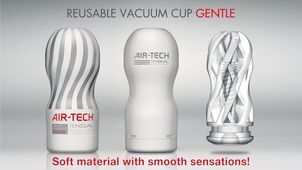 Мастурбатор Tenga Air-Tech Gentle, більш висока аеростимуляція та всмоктувальний ефект, Білий