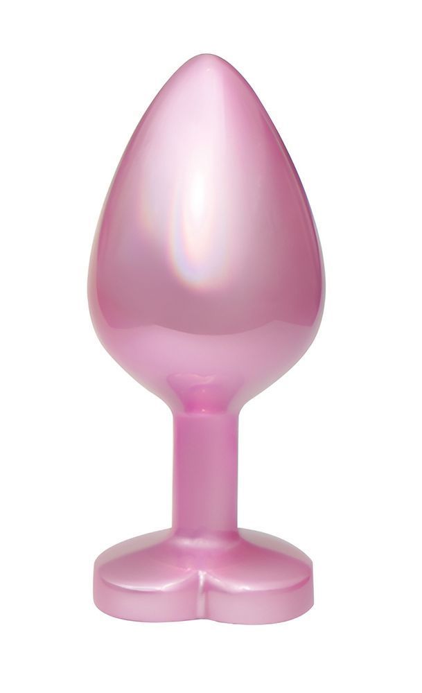 Анальная пробка с кристаллом EGZO - Pink Perl Heart Plug Marine, size S, Розовый