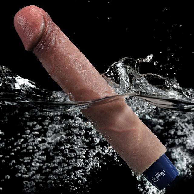 Вібратор Lovetoy Real Softee 9 Platinum Silicone, коричневий, Коричневий