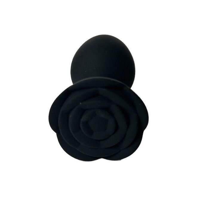 Анальная пробка Roses Til' Dawn Silicone Anal Plug Large, черная, Черный