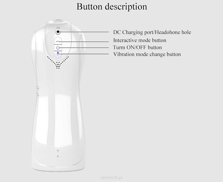 Mастурбатор-Vibrating and Flashing Masturbation Cup USB 7+7 Function / Talk Mode (White)