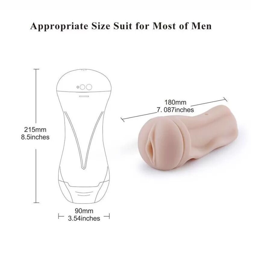 Мастурбатор с вибрацией Hismith Male Masturbation Cup For Premium Sex Machine Device, телесный