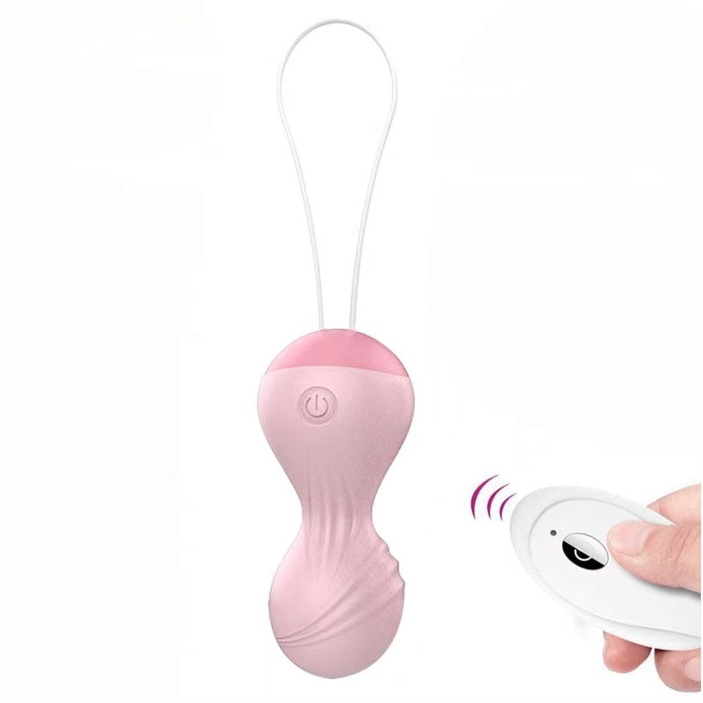 Вагинальные шарики с вибрацией Boss Remote Control Tighten Vibrating Egg, розовые