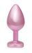 Анальна пробка з кристалом EGZO - Pink Perl Heart Plug Lime, size S, Рожевий