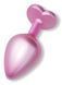 Анальна пробка з кристалом EGZO - Pink Perl Heart Plug Lime, size S, Рожевий