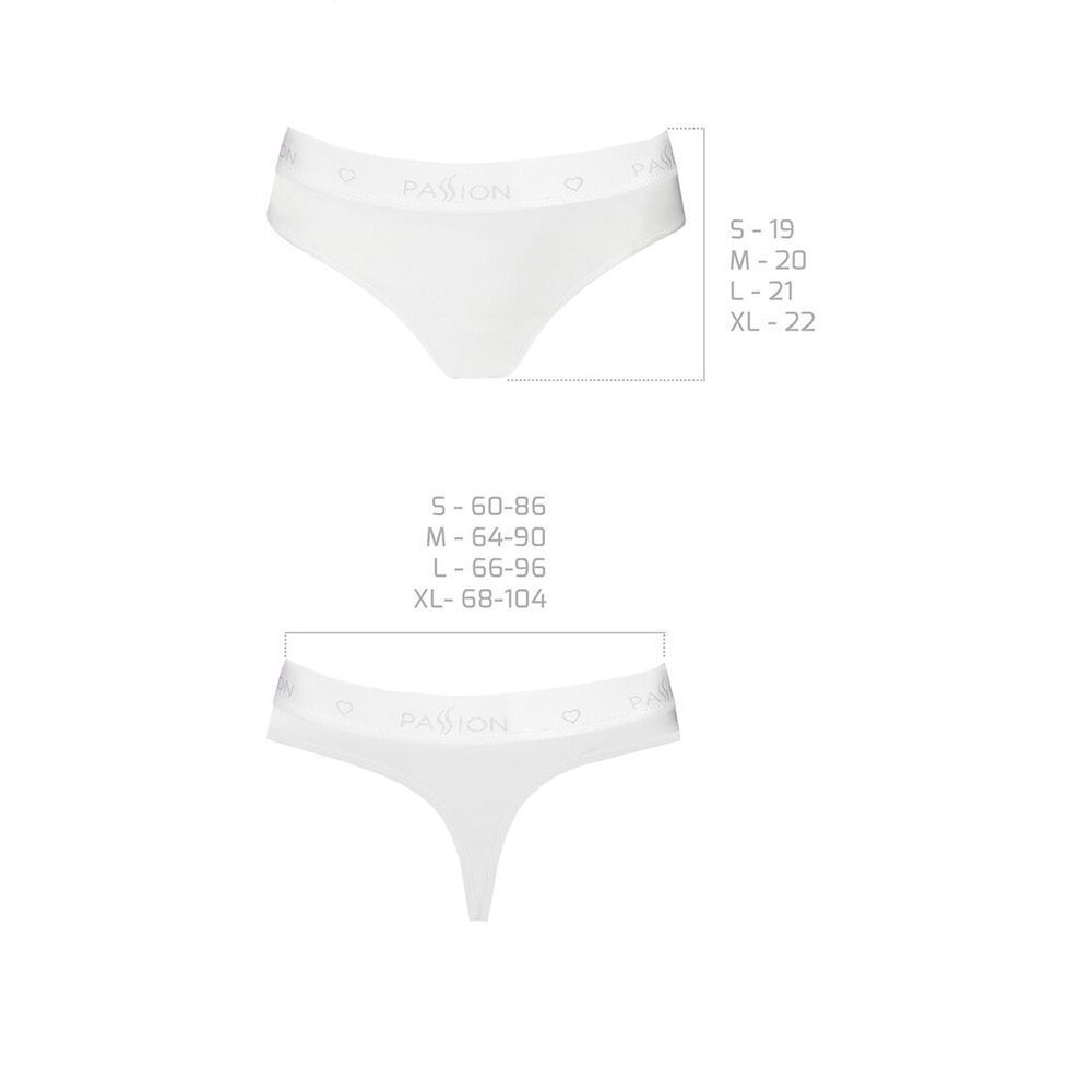 Трусики-бразилиана из хлопка Passion PS005 PANTIES white, size M