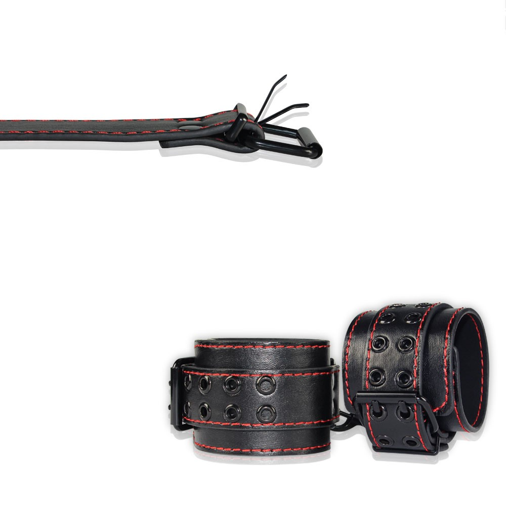 ФІКСАТОРИ ДЛЯ РУК BONDAGE FETISH PLEASURE HANDCUFFS, ЧОРНІ