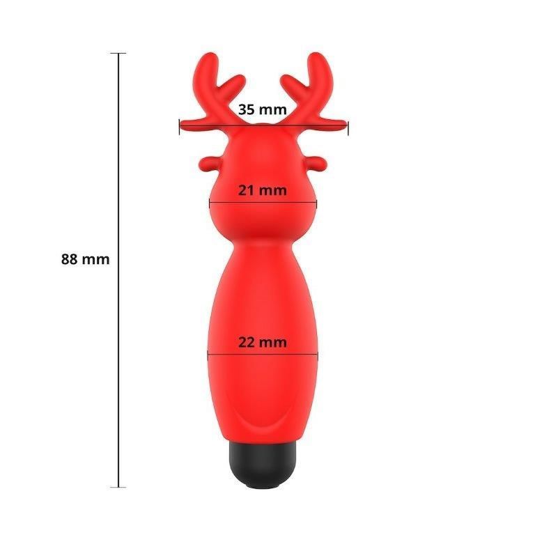 Sweet Play Mini Reindeer Vibrator A10 &mdash; кліторальний вібратор-олень, Червоний