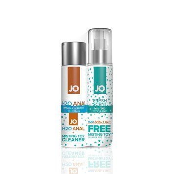 Комплект System JO GWP &mdash; ANAL H2O Lubricant 120 мл + Misting Toy Cleaner 120 мл