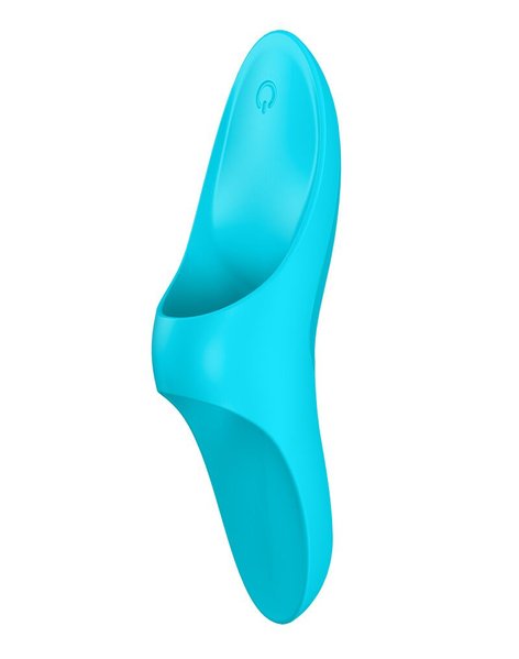Вибратор клиторальный на палец Satisfyer Teaser Light Blue (перезаряжаемый)