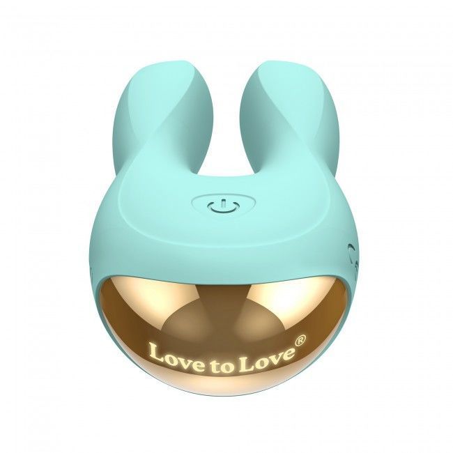 Вібратор-кролик Love To Love Hear Me Menthe з двома моторчиками та різнобарвним LED-підсвічуванням