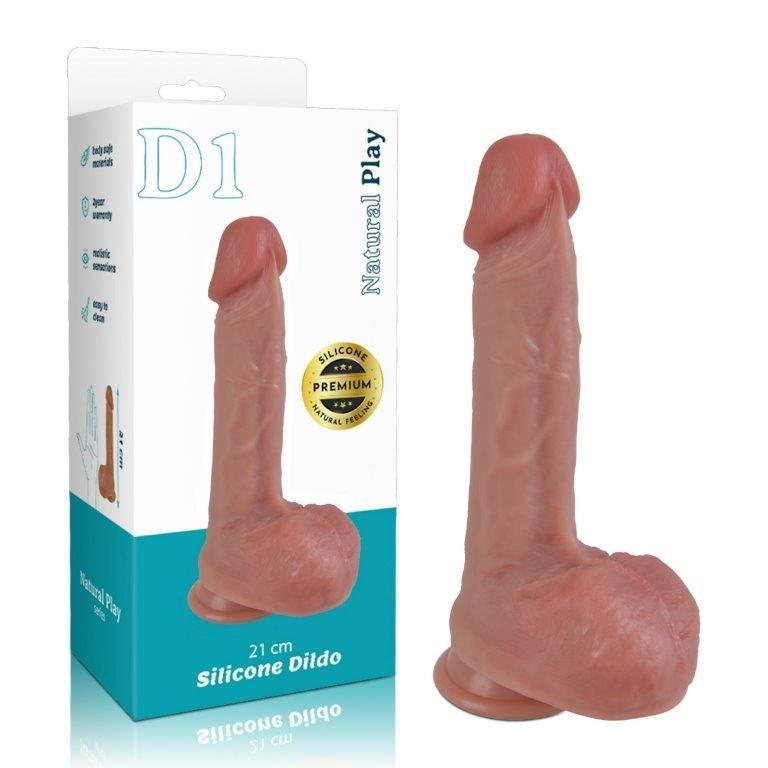 Фаллоимитатор Natural Play Silicone Dildo D1, телесный