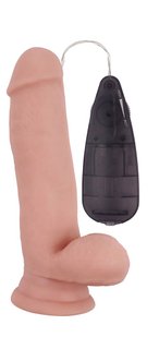 Вибратор - T-skin ReaL Ultra Beats Vibrating Dildo Flesh