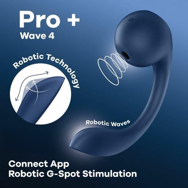 Вібратор для точки G Satisfyer Pro+ Wave 4, Синий