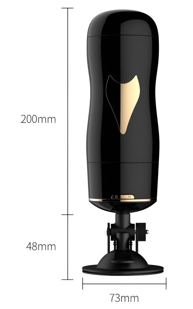 Двосторонній мастурбатор з вібрацією та звуковим супроводом Foxshow Double-Sided Vibrating Masturbation Cup KQ Black, WYS-KQ Black, Черный