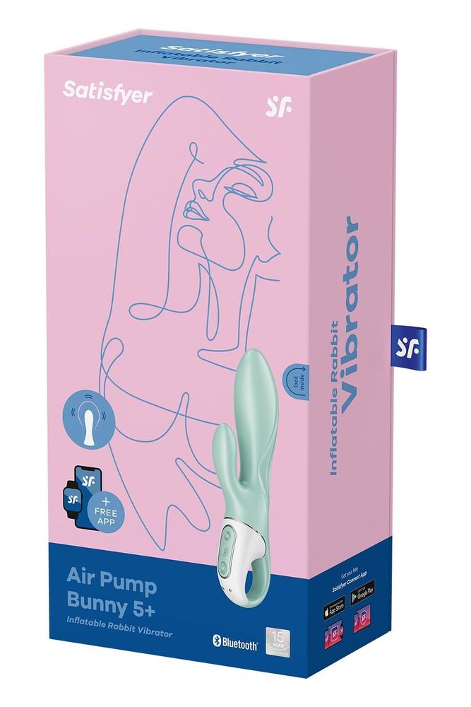 Смарт вибратор-кролик Satisfyer Air Pump Bunny 5+, надувается