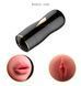 Двосторонній мастурбатор з вібрацією та звуковим супроводом Foxshow Double-Sided Vibrating Masturbation Cup KQ Black, WYS-KQ Black, Черный