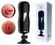 Двосторонній мастурбатор з вібрацією та звуковим супроводом Foxshow Double-Sided Vibrating Masturbation Cup KQ Black, WYS-KQ Black, Черный
