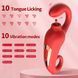 Вібратор - Merfi, 10 Vibration Functions, 10 Frequency Tongue Licking USB, Червоний