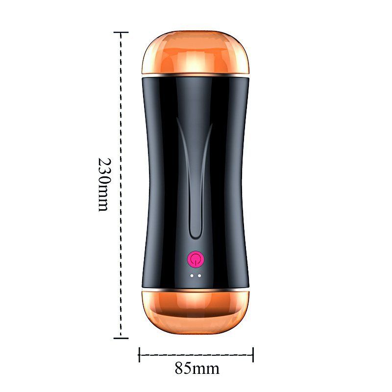 Мастурбатор с двумя входами и вибростимуляцией BOSS Vibrating Masturbation Cup USB 10 function + Interactive Function