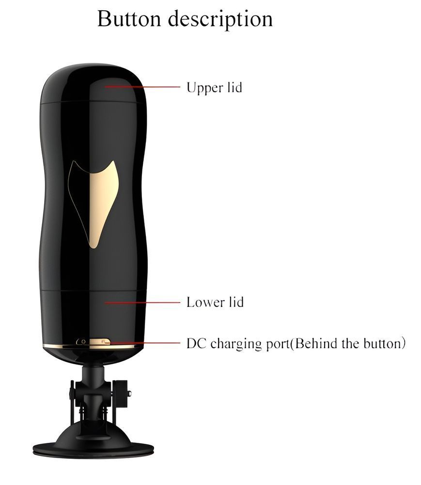 Двосторонній мастурбатор з вібрацією та звуковим супроводом Foxshow Double-Sided Vibrating Masturbation Cup KQ Black, WYS-KQ Black, Черный