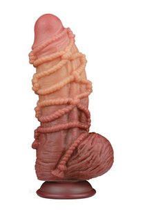 Фаллоимитатор - Dual-Layered Silicone Cock With Rope 9.5" Flesh