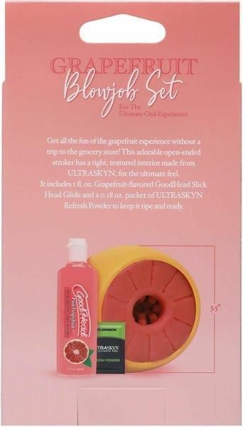 Набір для мінету Doc Johnson GoodHead Grapefruit Blowjob Set - Yellow, Жовтий