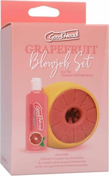 Набір для мінету Doc Johnson GoodHead Grapefruit Blowjob Set - Yellow, Жовтий