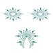Пестіс із кристалів Petits Joujoux Gloria set of 3 - Green/Blue, прикраса на груди та вульву