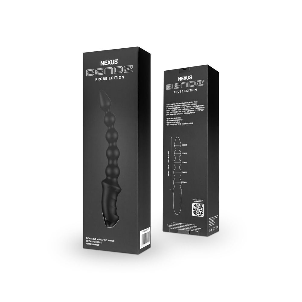 Анальний вібратор-буси Nexus BENDZ Bendable Vibrator Probe Edition, ефект пам'яті форми