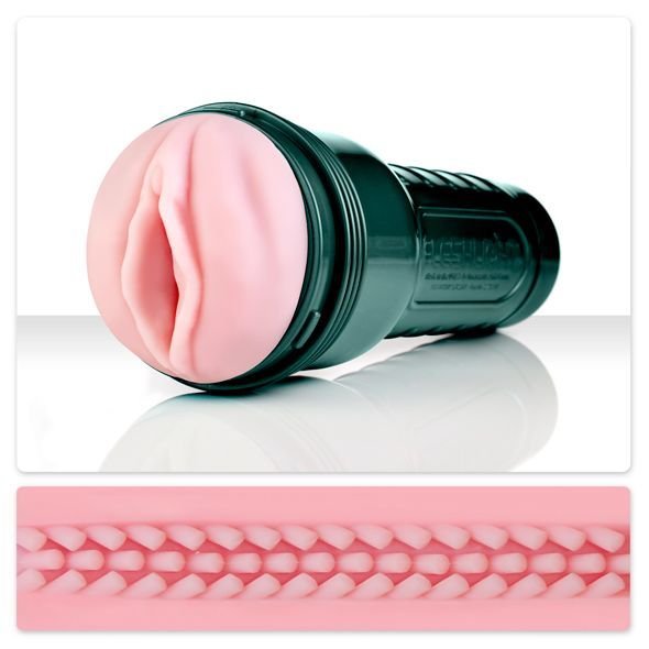 Мастурбатор с вибрацией в удобной колбе  Fleshlight Vibro Pink Lady Touch